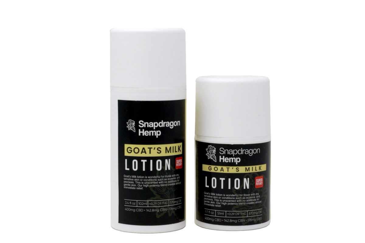 Delta-8 THC Infused Goat's Milk Topical Lotion - Snapdragon Hemp
