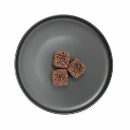Snapdragon Hemp Extra Strength Delta 8 Infused Brownie On Black Plate