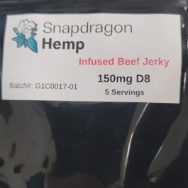 Snapdragon Hemp Delta 8 Infused Beef Jerky 150mg Front Of Package