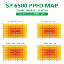 SP 6500 PPFD Map for Growing