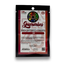 Gummies - One Piece - d9 BHO-Infused - 6 pack - 15mg - Bag - Front - DropShadow
