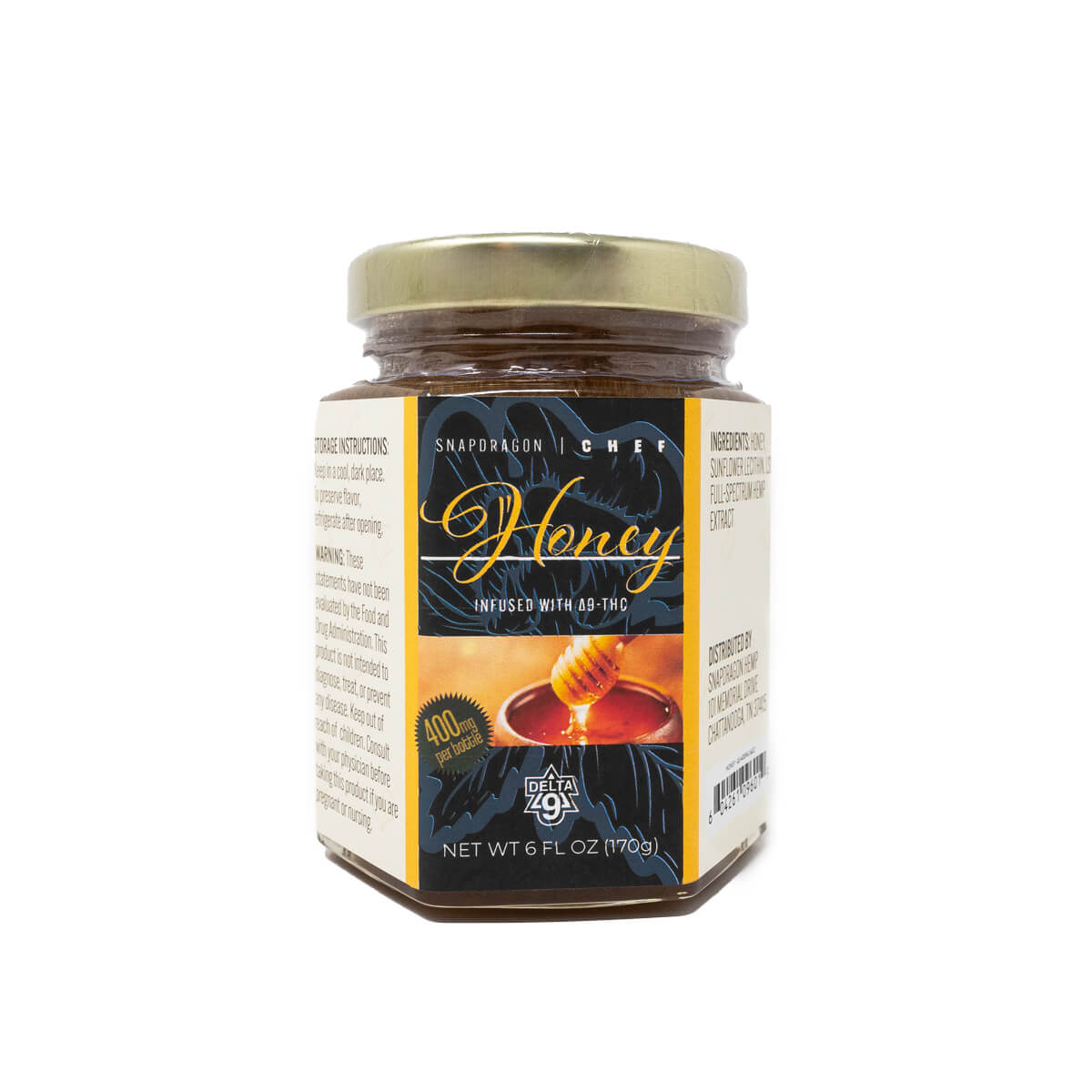 Delta-9 THC Infused Honey Jars 6oz & 12oz - Snapdragon Hemp