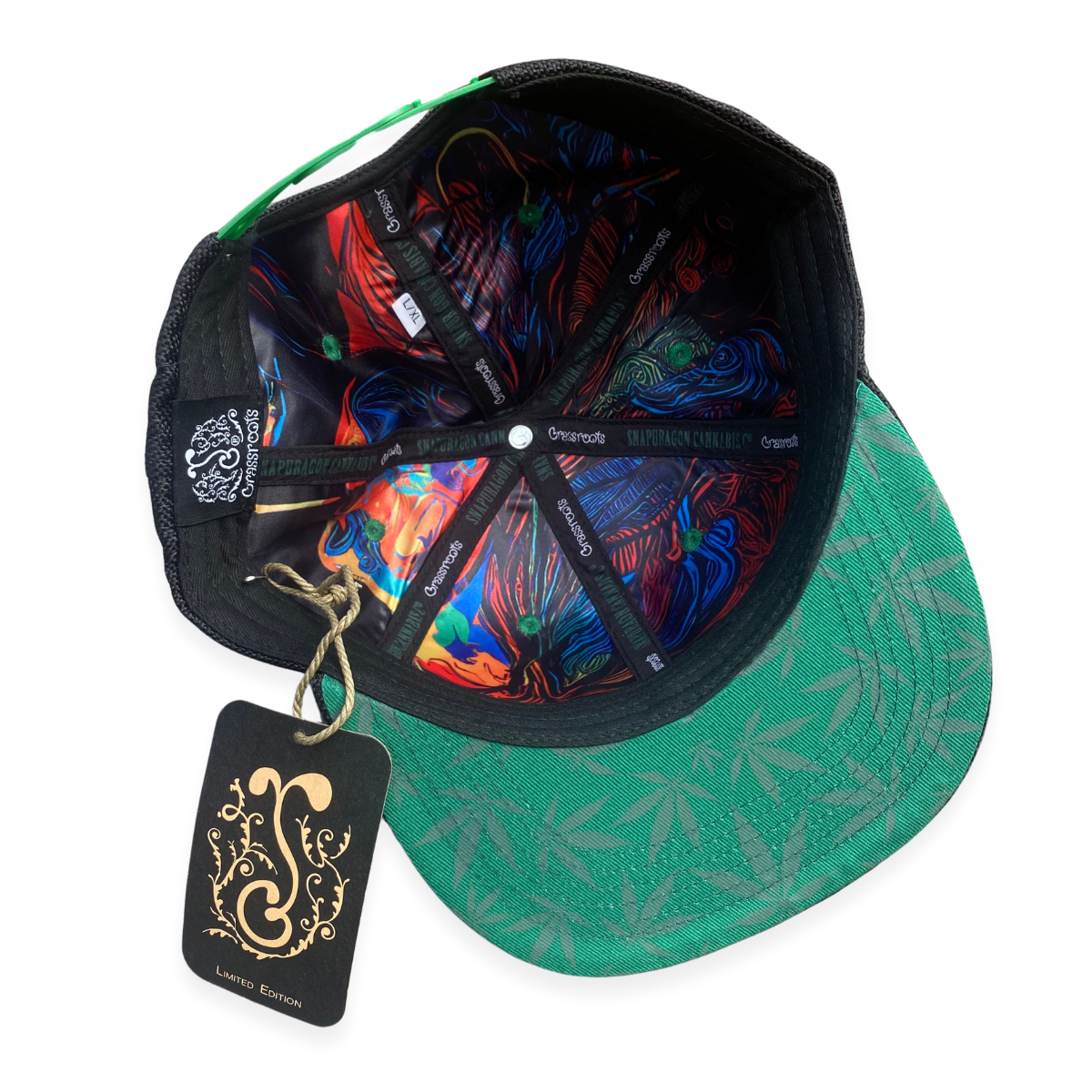 【11912】Grass Roots limited edition Grassroots California x Snapdragon Cannabis Co. Snapback Hat