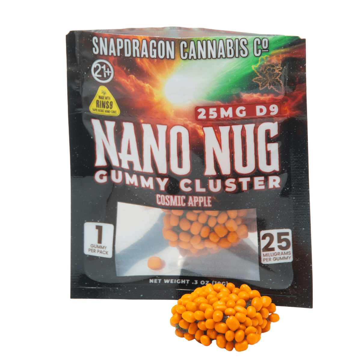 Delta-9 THC RINS9 Nano Nug Gummy Clusters - Snapdragon Hemp